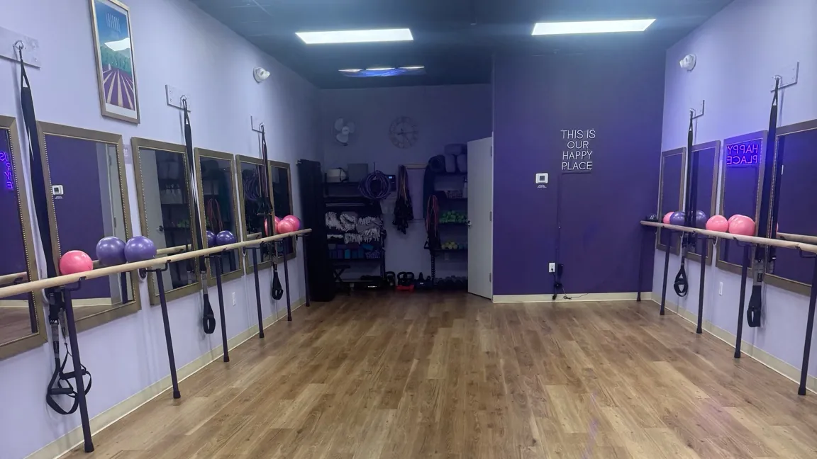 Studio B, the barre studio at Ascendance Pilates, Yoga & Barre in Fernandina Beach